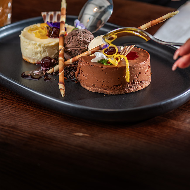 Dessert menu at The Plough